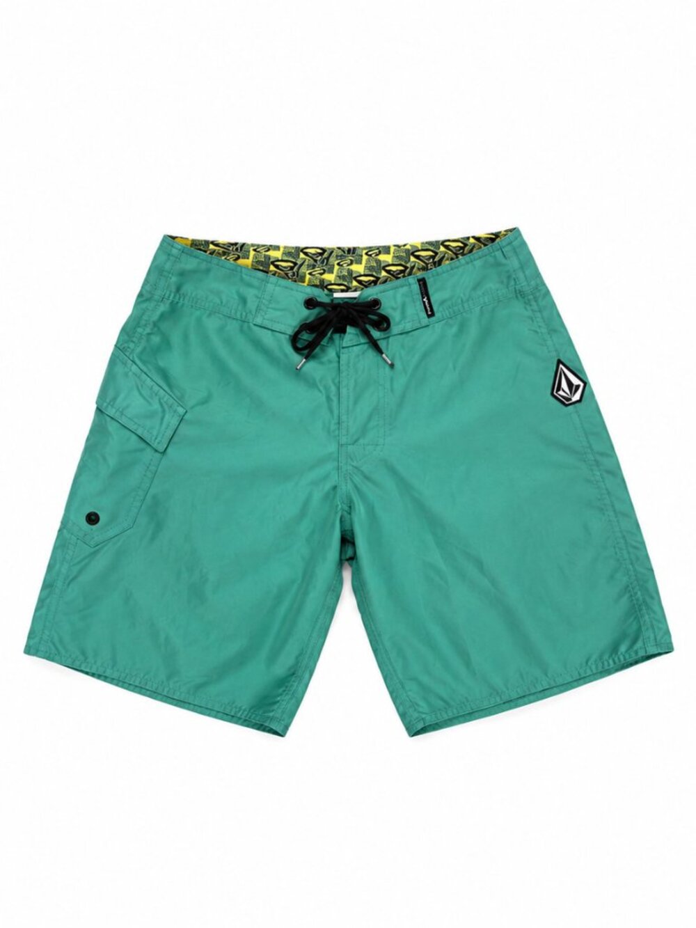 Volcom Green Board Shorts Swim Trunks Quick Dry Lace Up Size 29